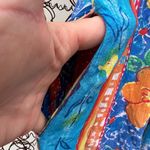 Vintage Koret Volup abstract bold tropical floral stripe lounge shorts Blue Size 16W Photo 2