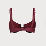 Berlook Burgundy Jacquard Underwire Bikini Top ONLY 52 Red Photo 6