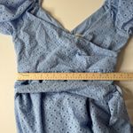 Sachin & Babi Blue Eyelet Maxi Dress Size 10 Puff Sleeve Belted Wedding Feminine Photo 13