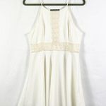 Finn and Clover  Cream Spaghetti Strap Dress with Lace in Medium Photo 0