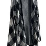 Croft & Barrow Black and Gray Argyle Cardigan Sweater Photo 4