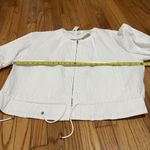 Maeve Anthropologie  NWT White Beach Parachute Bomber Jacket Size Medium‎ Photo 9