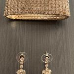 Crystal diamanté jewelry earrings Bracelet Set Silver Photo 0