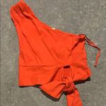 Free People Orange One-Shoulder Tank Top Photo 2
