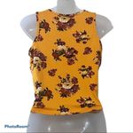 First Love Yellow Floral Print Twist Front Tank Photo 1