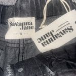 NWT Savanna Jane Rhinestone Black Denim Shorts High Waist Small Frayed Festival Photo 1