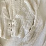 For Love & Lemons Billie Cable Knit Cream Cardigan Photo 3