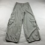 ZARA  Gray Sand Lightweight Canvas Wide Leg Cargo Pant M Photo 0