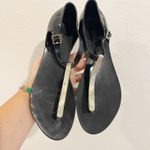 Melissa  Sandals Women Sz 6 Black Honey Chrome Jelly Metallic T-Strap Gold Photo 1