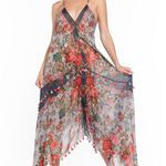 Aratta Travel in Style Dress: Slate Floral Red Size L Photo 8