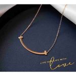 Boutique *NEW Rose Gold Filled Curved‎ Bar Necklace , 16-18 Photo 6