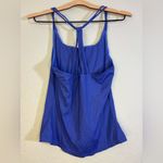 NWT Blue Ribbed Strappy Back Athletic Yoga Tank top Size S Photo 1