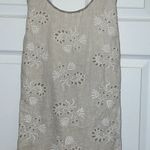Rebecca Taylor Garden Linen Eyelet Dress in Vanilla Photo 6