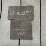 Chico's ‎ Blazer Jacket Medium 8/10 Pinstripe Laced Grommet Career Office Neutral Photo 7