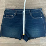 True Religion Jennie Mid Rise Raw Hem Shorts - Size 31 - Dark Scorched Wash NWT Photo 9