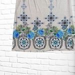Women’s Small Boho Vintage Floral Off Shoulder Bell Sleeve Mini Dress/Tunic Top Multi Photo 8