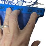 Boho Luxe Fringe Wrap Shawl Blue Bamboo Merino Scarf Naturally Knotty OS Photo 5