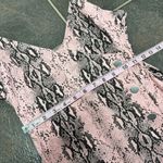 superdown Kristie Denim Snake Mini Dress Asymmetrical Buttons Pink Medium M Photo 12