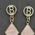 None Pink B Gold Diamond Dangle Stud Hook Boho Retro Earrings Fashion Jewelry E32 Photo 1