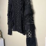Haute Rogue Black Floral Lace Long Sleeve Photo 1