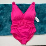 Bleu Rod Beattie Bleu by Rod Beattie Plus Ruched One-Piece Swimsuit Size 16W Photo 12