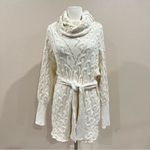 Free People For The Love of Cables Oversized Cream Sweater Dress Tunic XS Photo 3