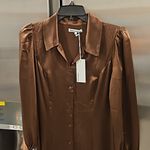 Reformation 💕💕 Catalina Silk Dress ~ Cafe 8 NWT Photo 8