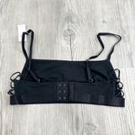 Aerie Lace Up Sides Square Neck Bra Black NWT size Medium Photo 1