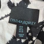 Cynthia Rowley Black & White Pattern Linen Sleeveless Dress Photo 2