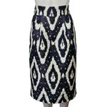 J.Crew  Collection Blue & White Ikat Silk Blend Pencil Skirt Size 4 Photo 3