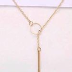 Gold plated lariat necklace Photo 1