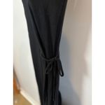 AnyBody Black Jumpsuit Sleeveless V Neck Tie Waist Casual Comfy Medium Photo 1