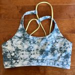 SoulCycle Soul by  Looped X Back Tiedye Sports Bra Blue White Neon Yellow Photo 5