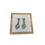 Crystal clear rhinestone drop earrings special occasion chandelier bridal prom e White Photo 1