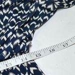 Jessica Howard Blouson Dress Navy & White Pattern Size 8 Chevron Ruched Waist Photo 6