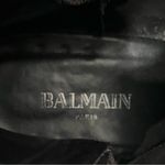 Balmain Women’s Ella 50 black chain ankle boots size 37 Black Suede Photo 11