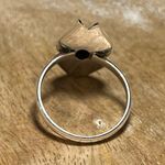 Sterling Silver Turquoise Flower 925  Ring Photo 5