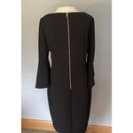 Calvin Klein  Dress Sz 10 Black Bell Sleeve Back Zip Career HolidayParty Funeral Photo 4