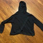 SoulCycle  Black Terry Cloth Open Back Hoodie Photo 3