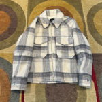 Rails  Cheyenne Wool Blend Jacket Coat Snow Grey Plaid White Grey Women’s Small Photo 0