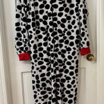 Dalmatian Dog Costume Fleece Adult L Halloween Cosplay Pajamas Jumpsuit White Size L Photo 0