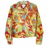 Coldwater Creek Vintage Western Print Denim Jacket Sz PS Photo 0
