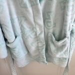 PINK - Victoria's Secret PINK Victoria’s Secret Women’s Light Blue Robe w/ White Fluffy Hood - Size M/L Photo 2