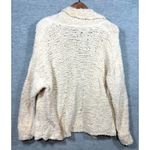 Free People  Womens S Sweater Wool‎ Blend Cream Fuzzy Jacket Asymmetrical Zip Photo 6