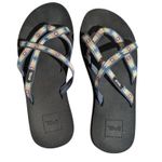Teva  Women's 6 Black Criss Cross Strap Flip Flop Sandals Photo 0
