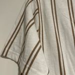 Denim & Flower Denim Flower Ricky Singh Mens Sz: L White & Tan Vertical Striped Crew Neck Tee. Photo 9