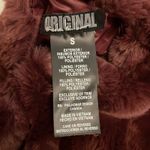 Nicole Miller Original Reversible Vest Womens Small Wine Red Faux Fur Quilted Photo 2