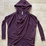Athleta  women's Maroon Cropped Hooded‎ pullover Size XS Fleece Sweatshirt Photo 0