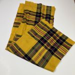 Mustard Yellow Plaid Soft Wide Womens Scarf Photo 1