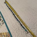 Women’s Bead Costume Necklace Beaded Silver Tone Blue Glass Photo 7